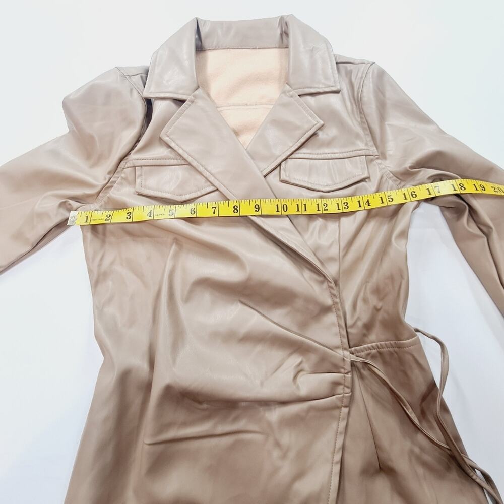 Superdown Chantel Leather Romper in Nude - Picture 15 of 16